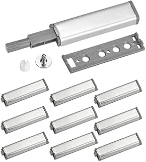 N/A 10 PCS Push to Open Door Catches Cupboard Magnetic Push Close Door Catches Heavy Duty Latches Push to Open Latch Catch No Handle for Closet Cupboard Drawer Kitchen Cabinet Door, Grey