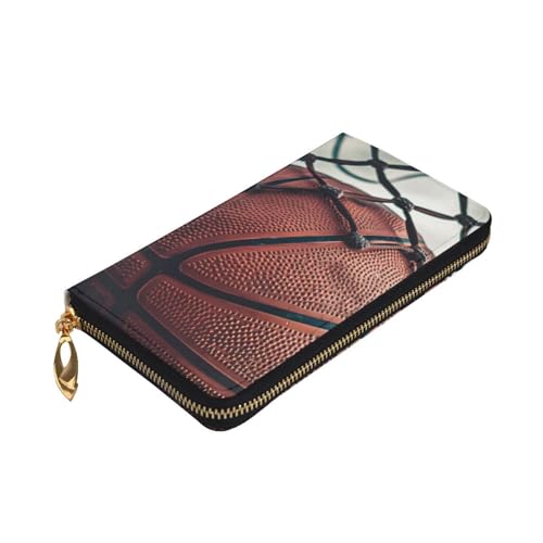 Basketball Sport Printed Long Wallet for Women Men Cute PU Leather Wallet with Coin Purse and Credit Card Holder3