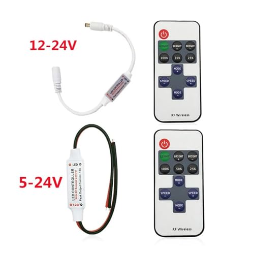 Variateur LED monochrome 12V 24V avec mini télécommande RF 11 touches