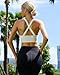 RUNNING GIRL White Sports Bras for Women,Crisscross Back Seamless Padded High Support Sports Bra with Removable Pads(2984White_S)