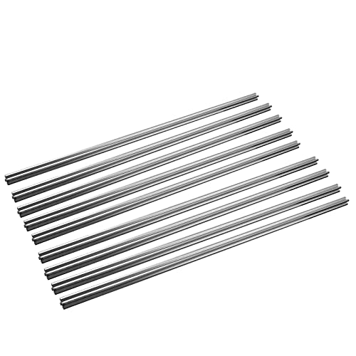 JiGiU 9 Stück 1000mm Aluminiumprofil Extrusions 2020 V-Slot Europäischer Standard Norm Eloxierte schwarze Linearschiene Aluprofil 39,4Zoll für 3D-Drucker DIY CNC-Maschinen (Silber)