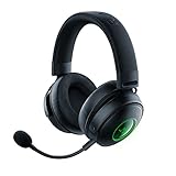 Razer Kraken V3 Pro - Kabelloses Gaming-Headset mit haptischer Technologie (Kopfhörer mit sensorischem Touch-Feedback, TriForce 50-mm Treiber, THX Spatial Audio, ) Schwarz, Schwarz (RGB Chroma)