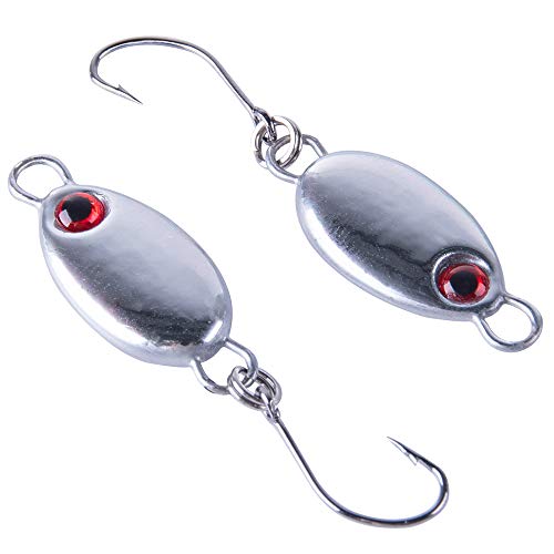 Goture Ice Fishing Lures Ice Fishing Spoons Micro Fishing Jigs for