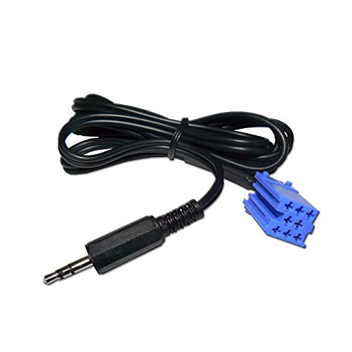Berfea Cable de Entrada de Audio Auxiliar de 3,5 mm para VW/Golf/Passat B5/Bora/Polo y Blaupunkt