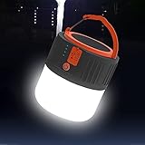 【PANTALLA DE POTENCIA】 La lámpara para acampar al aire libre tiene cuatro niveles de pantalla de potencia: 25%, 50%, 75%, 100%. Puede tomar el poder en tiempo real, cargarlo a tiempo y evitar emergencias