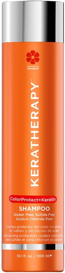 Keratin Infused Color Protect Shampoo, 10.1 fl. oz., 300 ml - Gluten Free Color Protecting Shampoo for Color Treated Hair with Kerabond Technology, Red Raspberry Oil, Omega 3 & 6