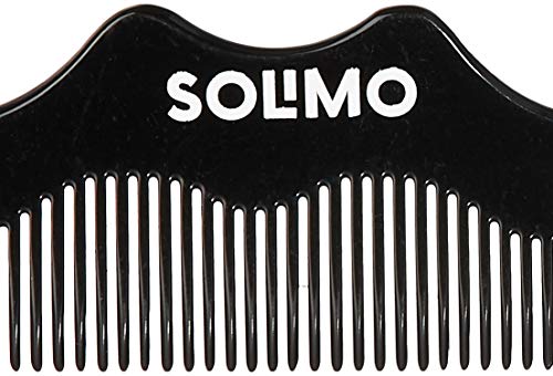 Amazon Brand - Solimo Handmade Black Set of 3 Pocket Combs: 1 Moustache-Shaped, 1 Curved Moustache-Shaped, 1 Moustache… - Image 6
