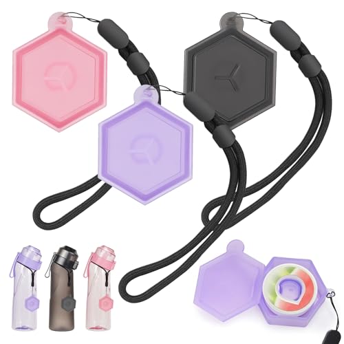 Aufbewahrung Pod Case 3 Stück Aufbewahrungsbox Geschmack Pods Aroma-Pod Box BPA-frei Duftkapsel Aufbewahrungsbox für Air Up Pods Tragbares Pod Case mit Hängeschlaufe Rosa + Schwarz + Lila