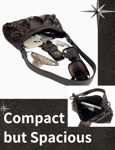 Image of Studded Purses Y2k Shoulder Bag Vintage Leather Punk Handbag Grunge