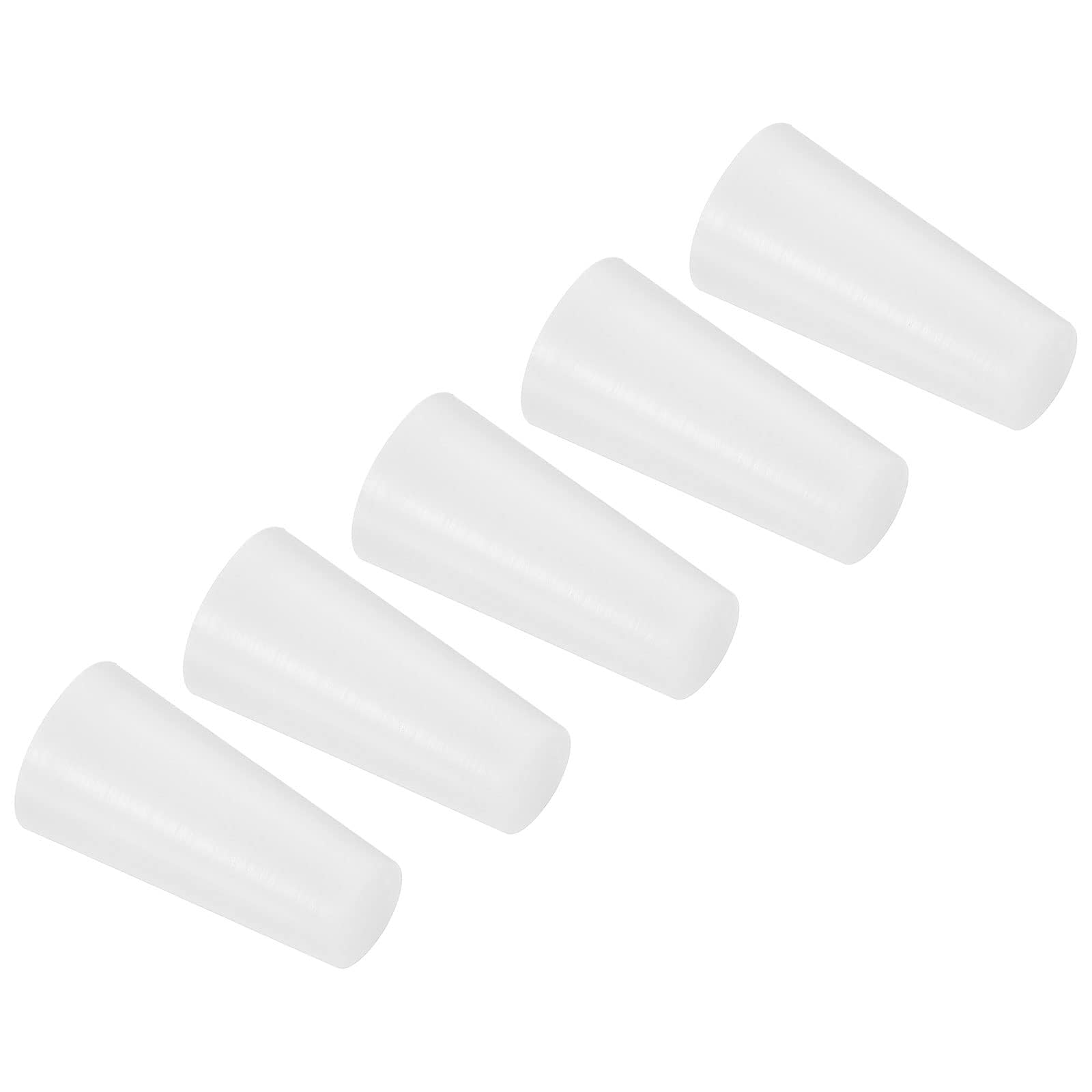 TOP-VIGOR 5Pcs Rubber Tapered Plug, 8mm to 14mm Solid Silicone Stopper