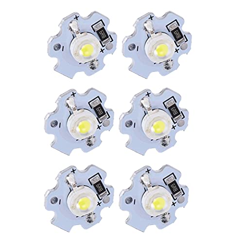 Image of Hyuduo 1W 5V LED Chip Bulb, Light Beads 200lm Brightness High Bead Light Source Chip with Aluminum Plate for Floodlight, Pack of 25(Pure White 60006500K)