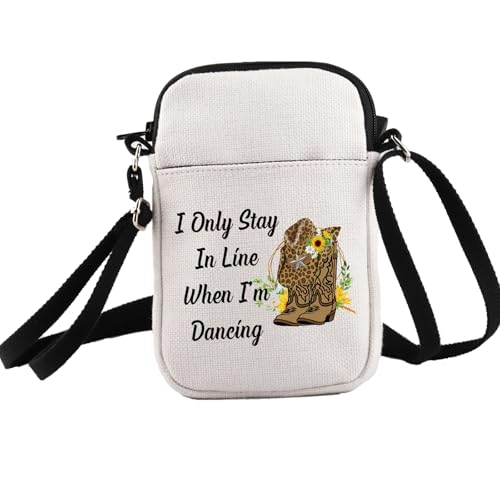 PXTIDY Country Dancer Gift Bag Line Dance Music Crossbody Bag Western Country Music Line Dancing Dancer Music Dance bag
