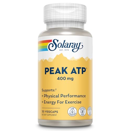 SOLARAY Peak ATP 400 mg - Physical Performance and Exercise Energy Supplements - Stim Free Pre