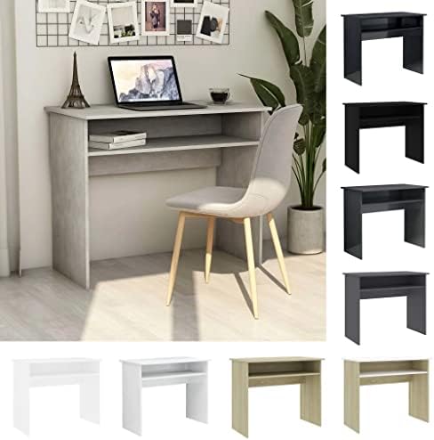 vidaXL Desk Computer Corner Office Study Table Stand Workstation Home Decoration Easy to Clean Easy to Assemble Sonoma Oak Engineered Wood