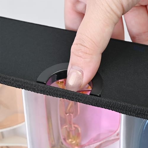 Image of Ikee Design Large 6 Slot Eyewear Storage Organizer Box Display Case Holder, Durable Eye Glasses Storage for Eyeglasses, Watches and Jewelry 13 3 /8 W x 7 3 /4 D x 2 1 /4 H in, Black