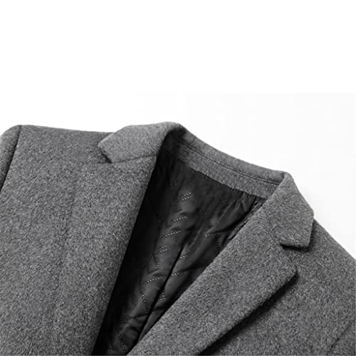 Men's Wool Coat Autumn Winter 40% Wool Men Thick Coats Turn Down Collar Male Fashion Wool Blend Jackets Outerwear Trench - Image 4