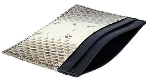 Tom Barrington Credit Card Front Pocket Wallet, Snakeskin Leather, 4 credit card slots, White - Image 4