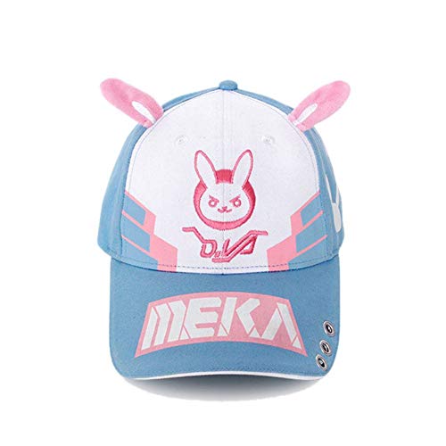 Coslive OW Cap Cosplay sombrero caliente juego béisbol gorra unisex color block Sun-Shade lona Gorras Azul, rosa y blanco. Talla única