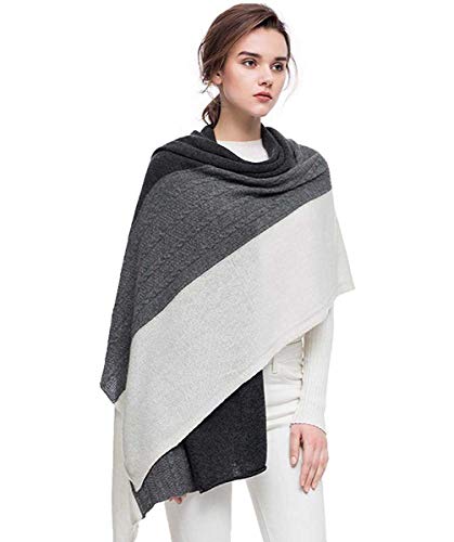 Fincati Women Scarves 100% Goat Cashmere Winter New Wrap Pashmina 65''x30'' Contrast Color