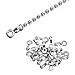 BE-TOOL 100 Pcs Ball Chain Pull Loop Connectors Pull Loop Crimp Link Stainless Steel Connection for Ceiling Lights Ceiling Fans Bracelets Necklace DIY Art Making(4.5mm/0.17in)