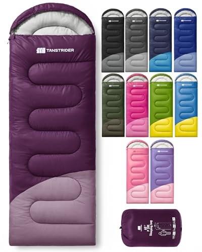 TANSTRIDER Sleeping Bag for Adults Warm Weather, Compact Lightweight Backpacking