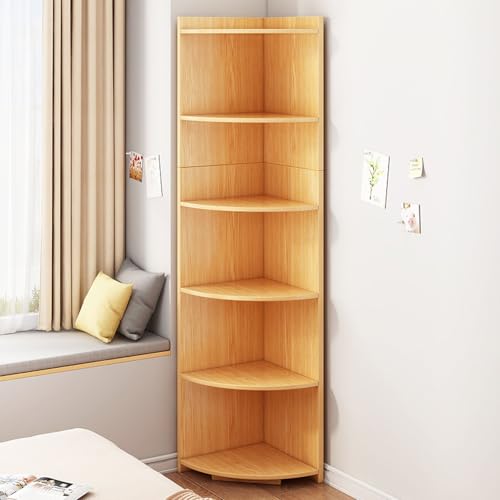 Estantería esquinera de pie para sala de estar, oficina en casa y dormitorio, solución de almacenamiento abierta en forma de L para espacios pequeños