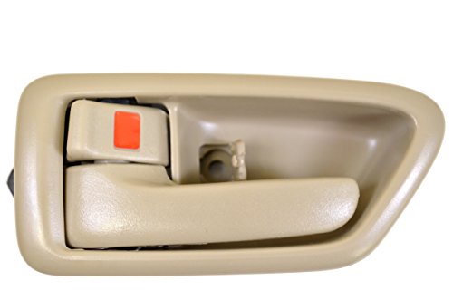 PT Auto Warehouse TO-2562E-LS - Interior Inside Door Handle/Trim, Beige/Tan - Left Driver Side, Replaces 6920630120A0, 6927833030A0