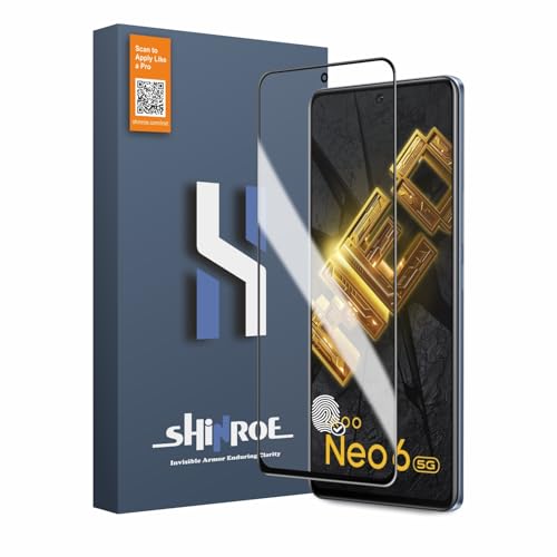 Image of Tempered Glass for iQOO Neo 6 | Neo 6 SE | 9 SE | 7 | 7 Legend (6.62 Inch) Military Grade 9H Screen Guard, Anti-Scratch, Shatterproof, Edge-to-Edge Full Coverage - Black Border