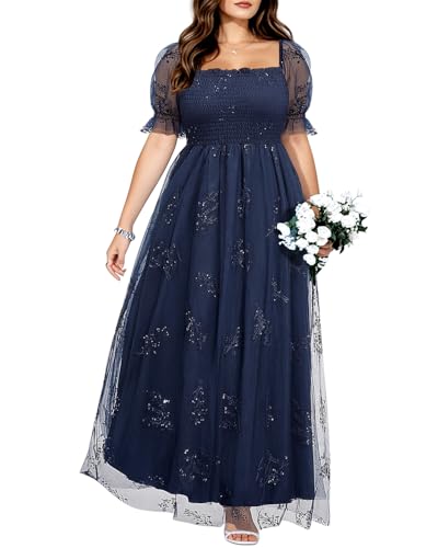 Formal Dress Women Wedding Guest Plus Size Navy Blue Bridesmaid Mother of Bride Tulle Evening Gowns Long Prom Dress 2025