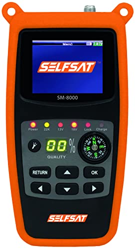 Selfsat SM 8000 Camping Satfinder HD DVB S + DVB S2 8PSK Sat Medidor EU