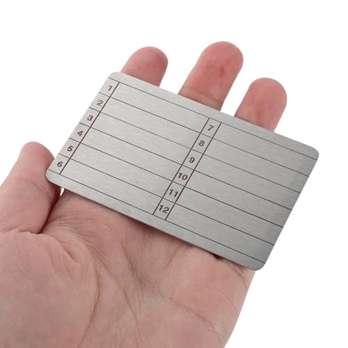 WOONEKY 24-Word Stainless Steel Seed Phrase Storage Plate Fireproof Crypto Seed Backup Metal Wallet for Cold Hardware Wallets Silver Sturdy Backup Solution - Image 3