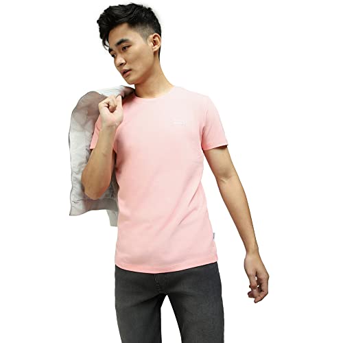Image of Jack & Jones Men's Cotton Solid Slim Fit Crew Neck T-Shirt