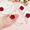SUPERFINDINGS 4PCS Broches Fleur Rose Rouge Épingles de Revers Homme Broches Marié Rose Broches Satin de Revers Mariage pour Costume Homme Bijoux Marié Mariage #2