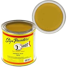 1 Shot Lettering Imitation Gold Pinstriping Lettering Enamel Paint, Quart