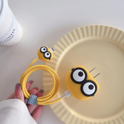 Image of Cartoon 3D Design Protective Case Compatible with Apple 18W - 20W USB-C Power Adapter Charger, Protective Cover for iPhone 18W & 20W Power Adapter Charger with Wire Saver. (Mini)