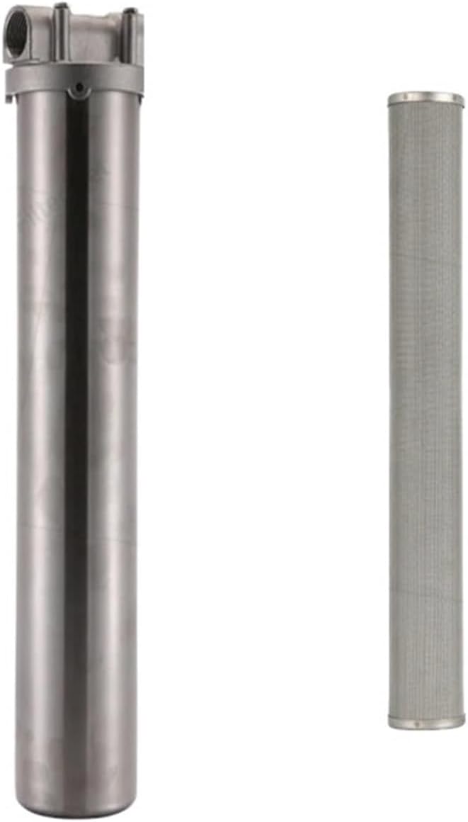 20inch Whole House Water Filter 304 Stainless Steel Pre-Filter, 8000L/h Large Flow, 40 Filtration Accuracy, Household Bac(20bottom dn25 withSS)