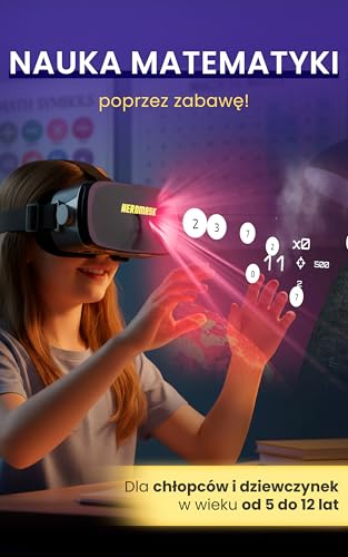 Heromask Gogle VR dla dzieci z edukacyjną grą matematyczną – Nauka tabliczki mnożenia w 3D – Interaktywna zabawka 5-12 lat – Oryginalny prezent