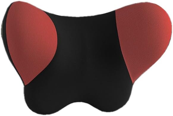 Softness Car Headrest Pillow for Porsche Cayenne 2010-2017, 100% Memory Foam Ergonomic Design Fatigue Relief for Driving Traveling,D Red-1