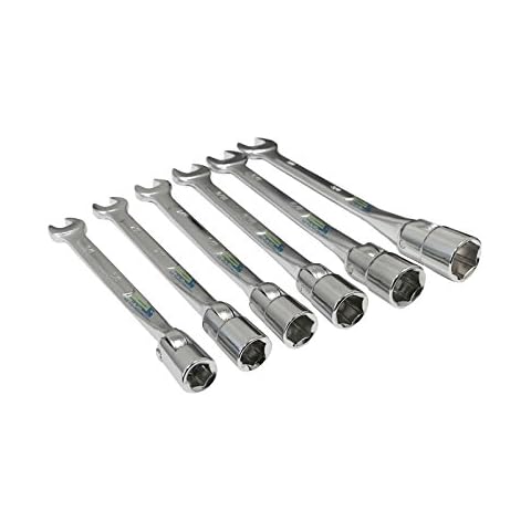 EZ Travel Collection 6 PC FLEX SOCKET 6 POINT FLEXIBLE HEAD AND OPEN END SAE WRENCH SET Cover