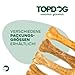 Topdog Kauknochen Hund 25 Stück 12 cm - Rinderhautknochen für Hunde aus 100% Rind - Hundekauknochen - Pflegt die Zähne und unterstützt den natürlichen Kautrieb Ihres Hundes