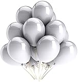 EN-LIFE Silver Latex Balloons 100pcs/lot 12 inch 2.8g Thicken balloon Halloween Wedding Party Birthday Balls Classic toys christmas gift