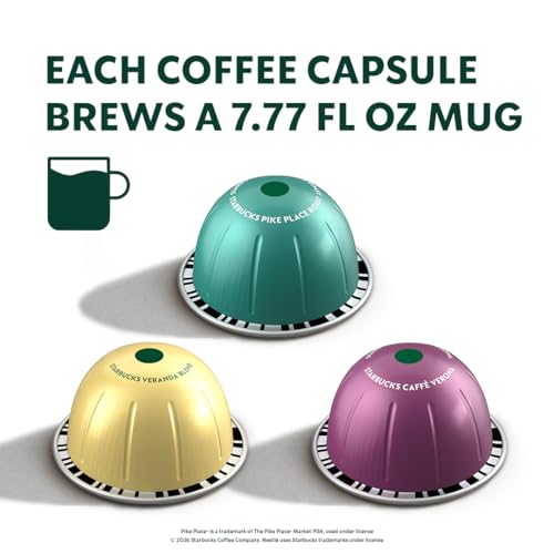 Image of Starbucks by Nespresso Vertuo, Blonde, Medium, and Dark Roast Variety Pack Coffee, 30-count Coffee Pods, Brews 7.8 oz.