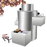 Feiphla Macchina Elettrica per Pelare Le,Macchina Apri-Gusci di Castagne Commerciale,50 kg/H,per Nocciole, Castagne, Noci di Macadamia, Noci E Mandorle 10blades-300WBattery