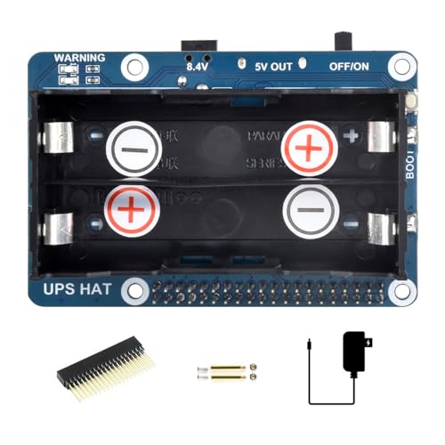 Waveshare UPS HAT for Raspberry Pi 4B, 5V Uninterruptible...
