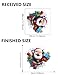 Christmas Creative Wall Sticker, Christmas Wall Sticker, No Tool 3D Santa Claus Wall Stickers, Peel and Stick No Adhesive Residue, No Damage to Wall, for Party Window Wall (1, Santa Claus C)
