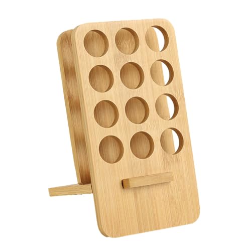 Laroal Scatola portaoggetti per Oli Essenziali da 12 Scomparti, espositore per Oli Essenziali in Legno, Supporto per Bottiglie da 15 ml, Collezione di smalti per Unghie, Organizer per Trucchi