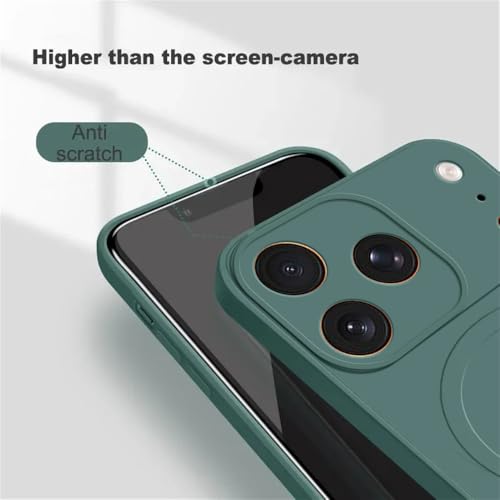 Coque silicone liquide magnétique grise pour iPhone 16 Pro Max
