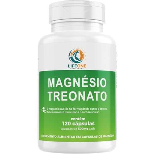 Magnésio Treonato 500mg, 120 Cápsulas, Life One