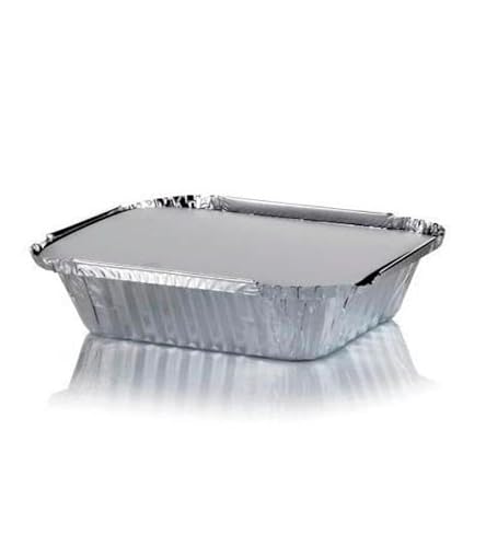 Miniatura 3 de Jofisa 100 Bandejas De Aluminio Desechables Con Tapa Envases Para Comida Para Llevar, Horno, Congelador Recipientes De Aluminio Con Tapas Para Alimentos, Reutilizables Y Resistentes 500 Ml