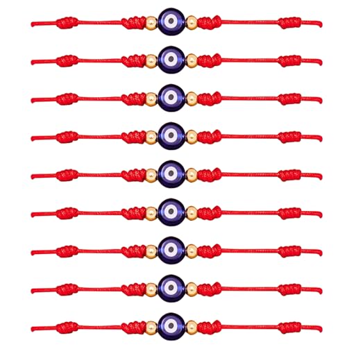 Hexalyao 9 Pack Adjustable Red String Bracelets Waterproof Red Thread Charm Unisex for Women Men and Teens Friendship Gift by Hexalyao - Used condition - US$5.87